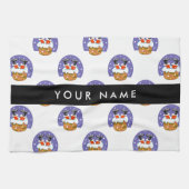 Sinterklaas in schoorsteen, sneeuw, Kerstmis, Nieu Theedoek (Horizontaal)