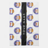 Sinterklaas in schoorsteen, sneeuw, Kerstmis, Nieu Theedoek (Verticaal)