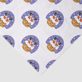 Sinterklaas in schoorsteen, sneeuw, Kerstmis, Nieu Tissuepapier (Detail)