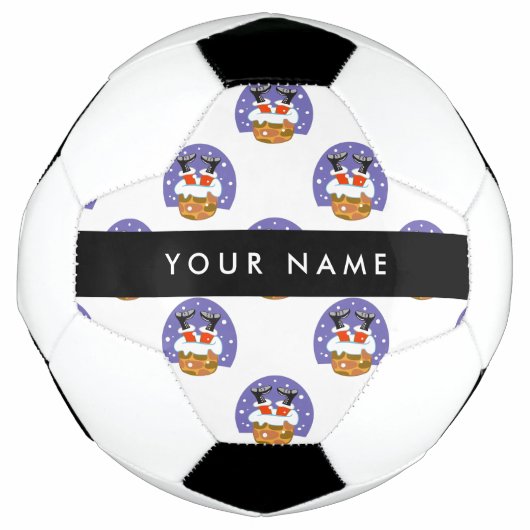 Sinterklaas in schoorsteen, sneeuw, Kerstmis, Nieu Voetbal (Voorkant)