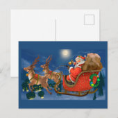 Sinterklaas in Slaapse Kerstmis Feestdagenkaart (Voorkant / Achterkant)