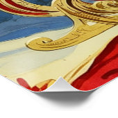  Sinterklaas in Sleigh, Volle Maan, Sterren Perfect Poster (Hoek)