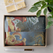  Sinterklaas in Sleigh, Volle Maan, Sterren Tissuepapier (Geschenk)