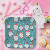 Sinterklaas in sneeuwvlokken papieren bordje (Feest)