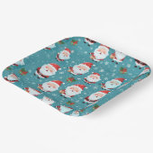 Sinterklaas in sneeuwvlokken papieren bordje (Gebogen)