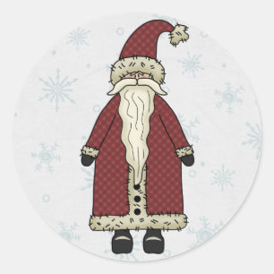 Sinterklaas in Snow Ronde Sticker