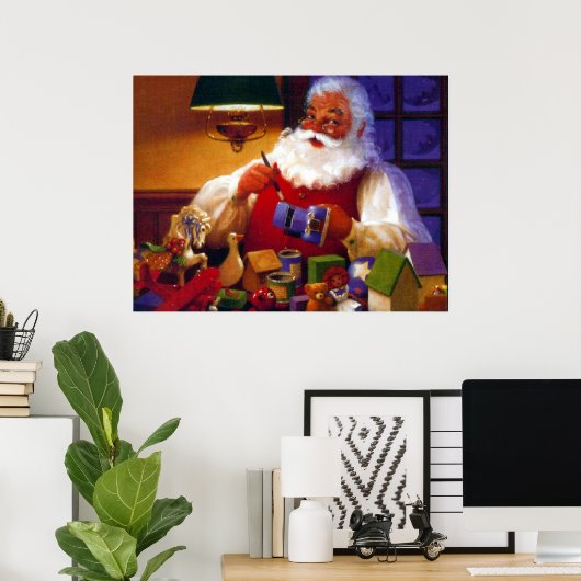 Sinterklaas in Speelgoed-winkelafdrukken Poster (Thuiskantoor)