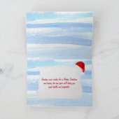 Sinterklaas in strandzand feestdagen kaart (Binnen)