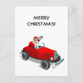 Sinterklaas in warme weg feestdagenkaart (Voorkant)