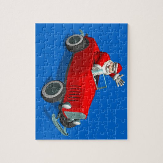 Sinterklaas in warme weg legpuzzel (Verticaal)