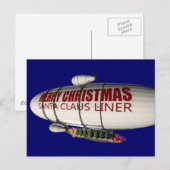 Sinterklaas in Zeppelin Feestdagenkaart (Voorkant / Achterkant)