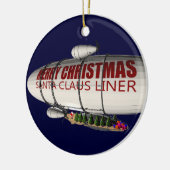 Sinterklaas in Zeppelin Keramisch Ornament (Links)