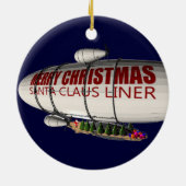 Sinterklaas in Zeppelin Keramisch Ornament (Achterkant)