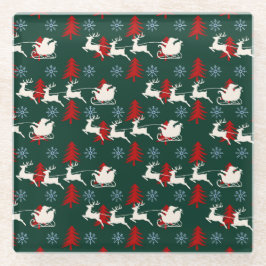 Sinterklaas in zijn slee Onderzetter Glazen Onderzetter