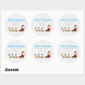 Sinterklaas in z'n Gesleed met renders Classic Rou Ronde Sticker (Vel)