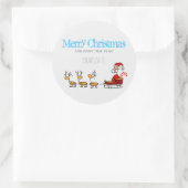 Sinterklaas in z'n Gesleed met renders Classic Rou Ronde Sticker (Tas)