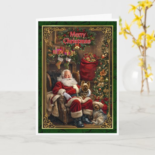 Sinterklaas is aan het rusten kaart (Gele Bloem)