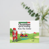 Sinterklaas is golfen kerst laden feestdagenkaart (Staand voorkant)