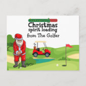 Sinterklaas is golfen kerst laden feestdagenkaart (Voorkant)