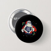 Sinterklaas is Trump-fancode en Trump-dans grappig Ronde Button 5,7 Cm (Voorkant /achterkant)
