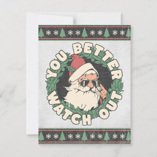 Sinterklaas - Je Beter Kunt Oppassen - Retro Feestdagenkaart