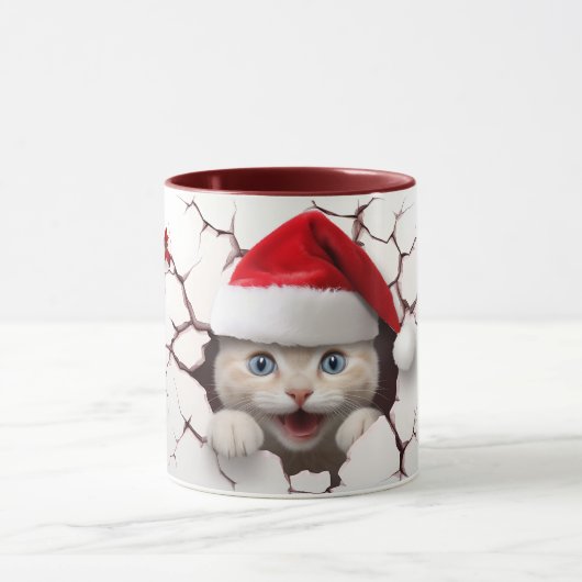 Sinterklaas Kat in Muur Mok (Midden)