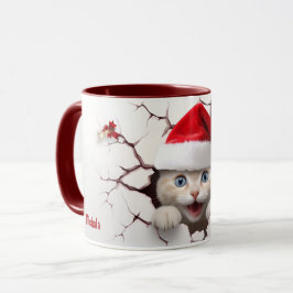 Sinterklaas Kat in Muur Mok