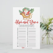 Sinterklaas Kerst Alphabet Baby shower Spel Briefpapier (Staand voorkant)
