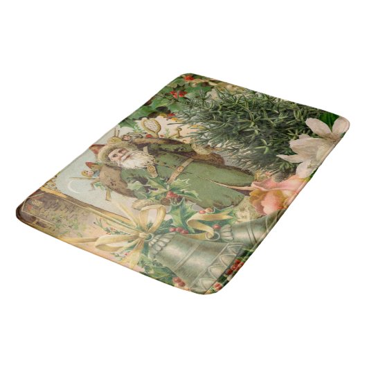 Sinterklaas Kerst Antiek Mooie Kunst Badmat (Gekanteld)