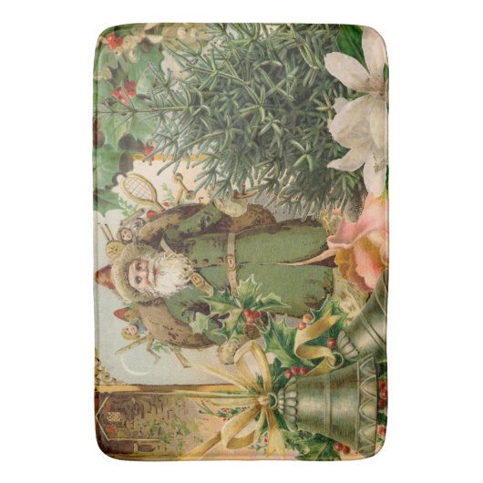 Sinterklaas Kerst Antiek Mooie Kunst Badmat (Voorkant Verticaal)