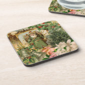 Sinterklaas Kerst Antiek Mooie Kunst Bier Onderzetter (Linkerzijde)