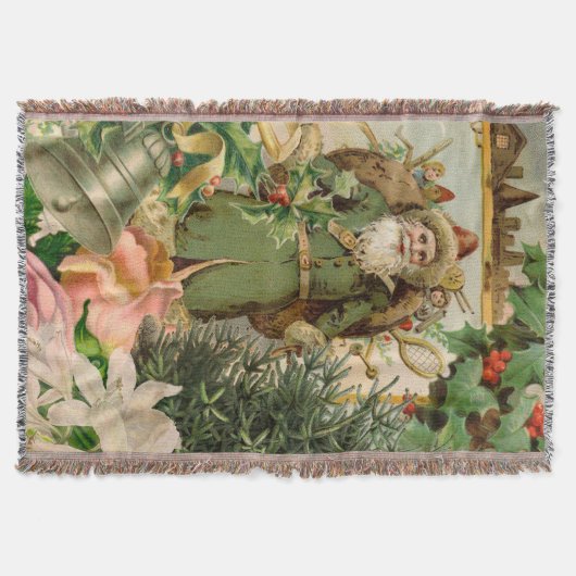 Sinterklaas Kerst Antiek Mooie Kunst Deken (Voorkant)