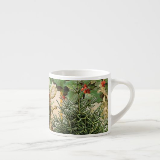 Sinterklaas Kerst Antiek Mooie Kunst Espresso Kop (Rechts)