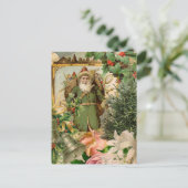 Sinterklaas Kerst Antiek Mooie Kunst Feestdagenkaart (Staand voorkant)