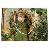 Sinterklaas Kerst Antiek Mooie Kunst Groot Cadeauzakje (Achterkant)