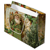 Sinterklaas Kerst Antiek Mooie Kunst Groot Cadeauzakje (Voorkant Gekanteld)