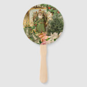 Sinterklaas Kerst Antiek Mooie Kunst Handwaaier (Voorkant)