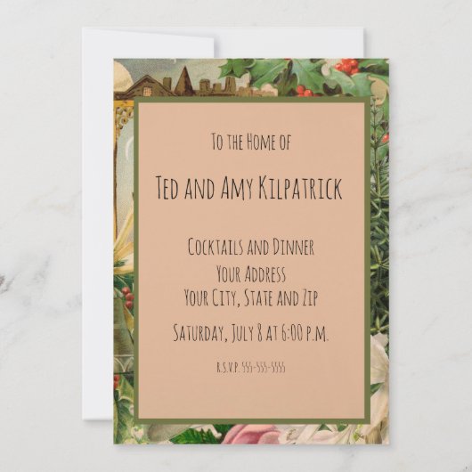 Sinterklaas Kerst Antiek Mooie Kunst Kaart (Achterkant)