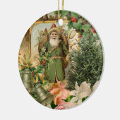 Sinterklaas Kerst Antiek Mooie Kunst Keramisch Ornament (Links)
