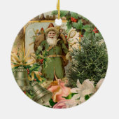 Sinterklaas Kerst Antiek Mooie Kunst Keramisch Ornament (Achterkant)