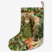 Sinterklaas Kerst Antiek Mooie Kunst Kleine Kerstsok (Achterkant)