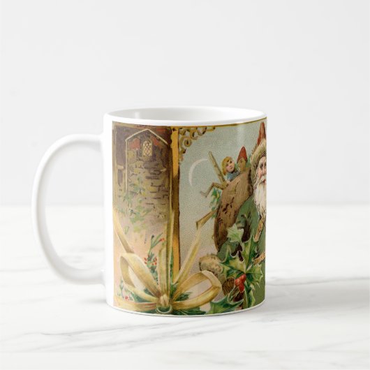 Sinterklaas Kerst Antiek Mooie Kunst Koffiemok (Links)