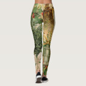 Sinterklaas Kerst Antiek Mooie Kunst Leggings (Achterkant)
