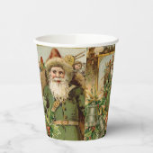 Sinterklaas Kerst Antiek Mooie Kunst Papieren Bekers (Links)