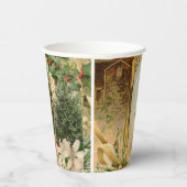 Sinterklaas Kerst Antiek Mooie Kunst Papieren Bekers (Rechts)