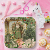 Sinterklaas Kerst Antiek Mooie Kunst Papieren Bordje (Feest)