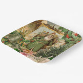 Sinterklaas Kerst Antiek Mooie Kunst Papieren Bordje (Gebogen)