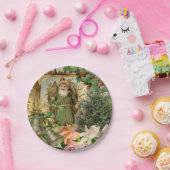 Sinterklaas Kerst Antiek Mooie Kunst Papieren Bordje (Feest)