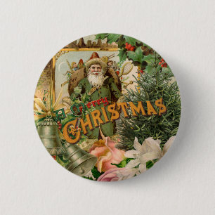 Sinterklaas Kerst Antiek Mooie Kunst Ronde Button 5,7 Cm