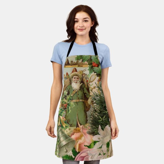 Sinterklaas Kerst Antiek Mooie Kunst Schort (Gedragen)